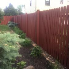FP - Residential Exterior Cedar Fence Painting on Druid Hill Dr in Parsippany, NJ 5